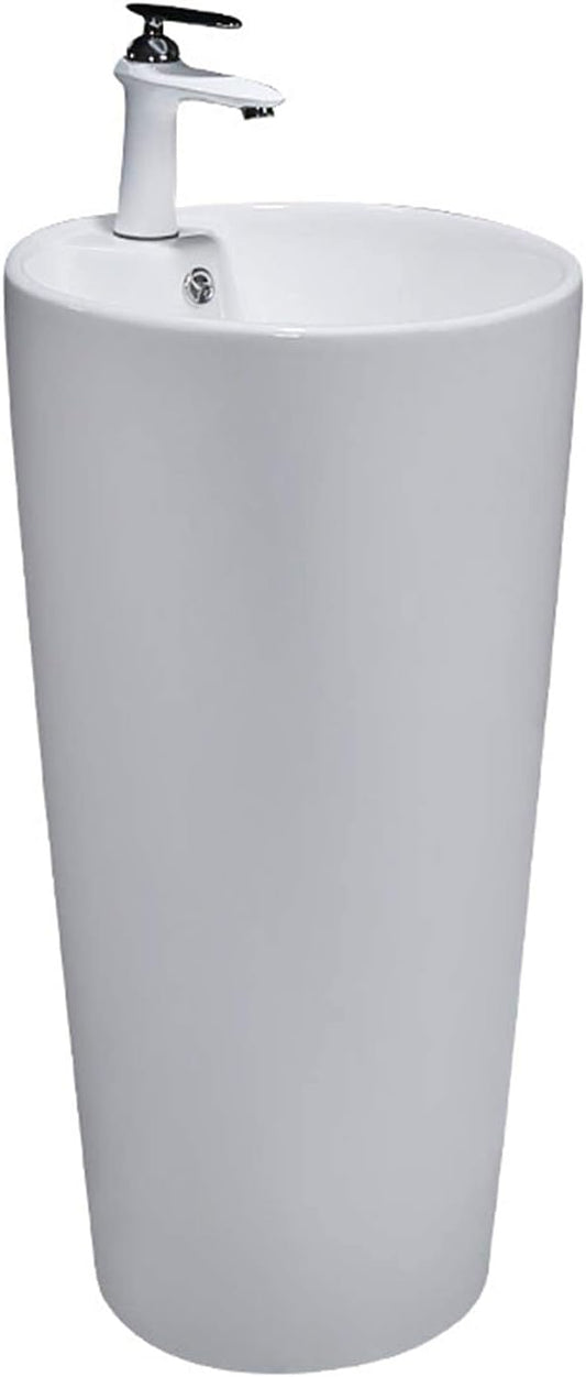 Siamese Round Vessel Sink, White