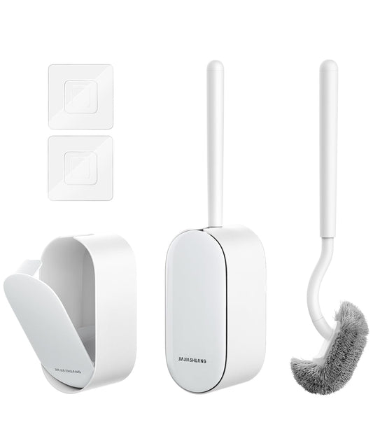 OSCIOSS Toilet Bowl Brush & Holder, White