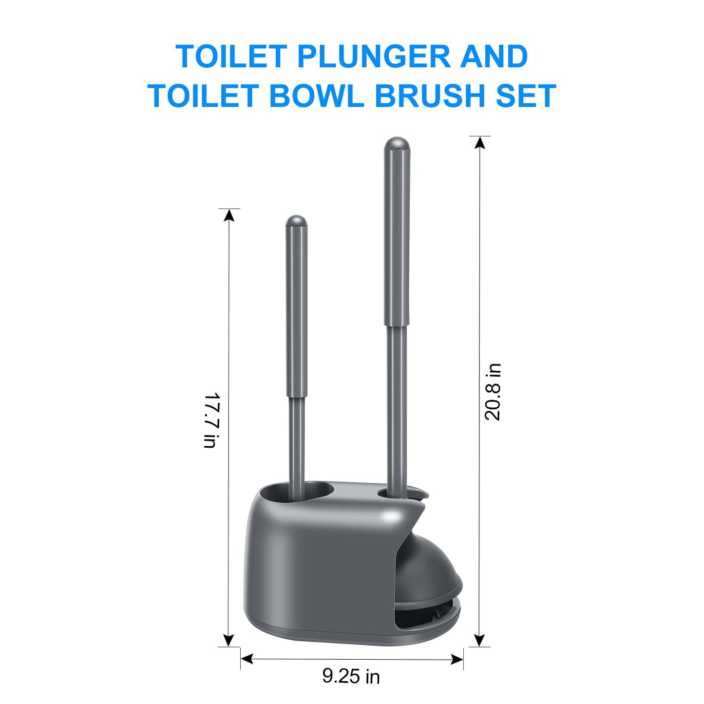 SetSail Toilet Brush & Plunger Combo, Black