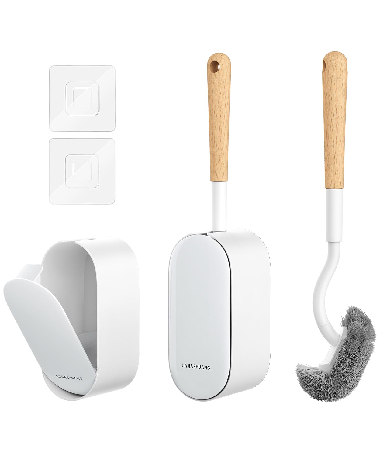OSCIOSS Toilet Bowl Brush & Holder, White