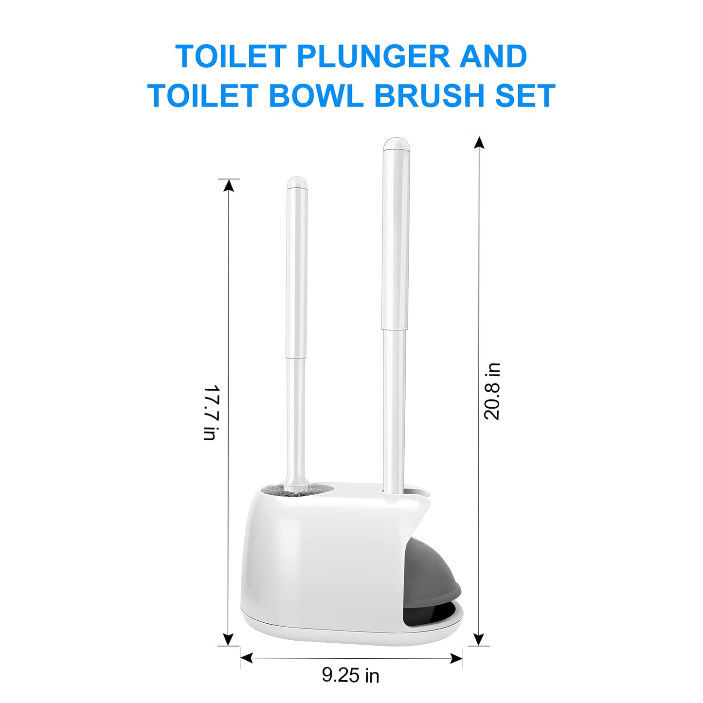 SetSail Toilet Brush & Plunger Combo, Black