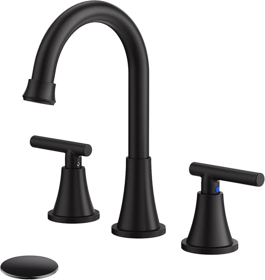 Hurran Matte Black Bathroom Faucet