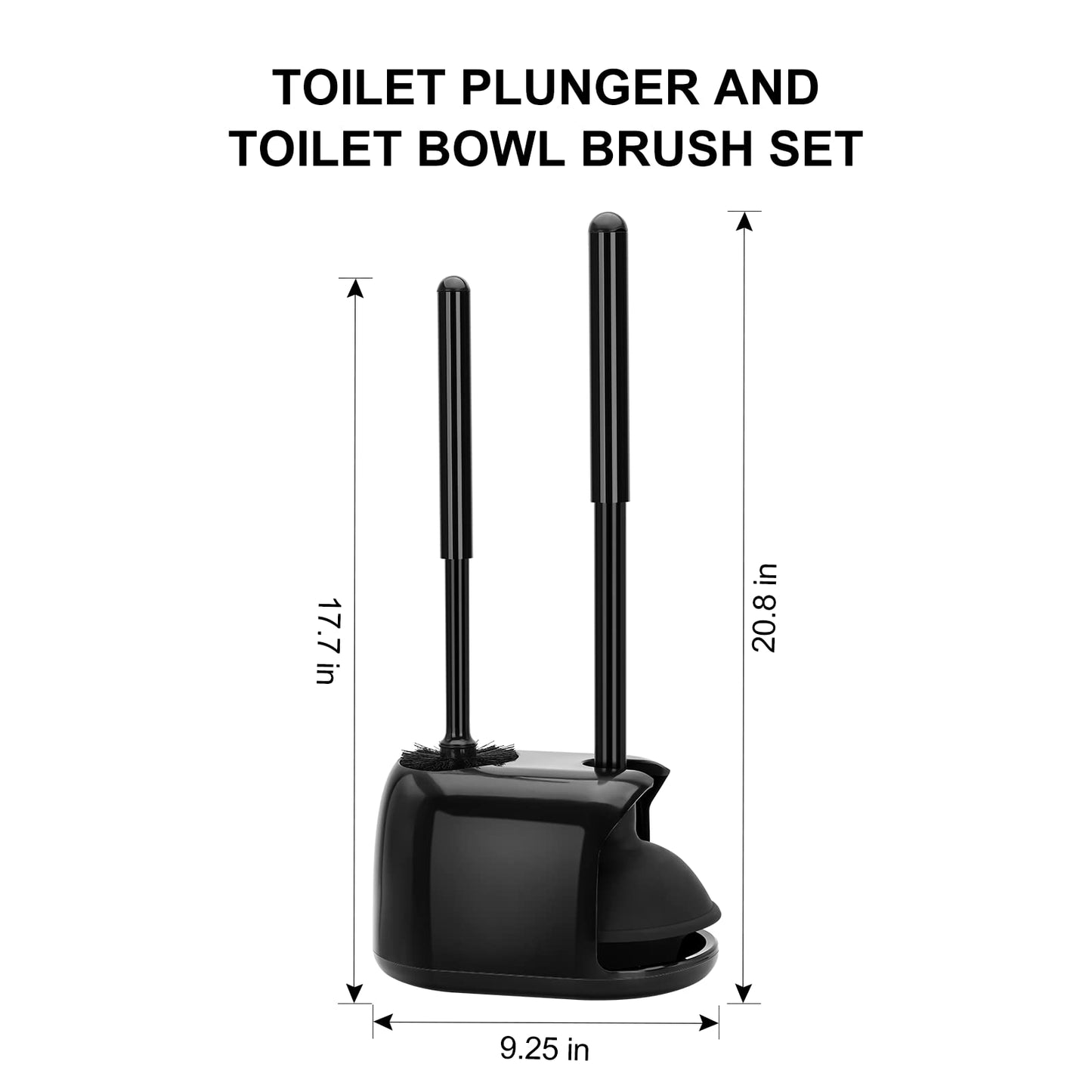 SetSail Toilet Brush & Plunger Combo, Black
