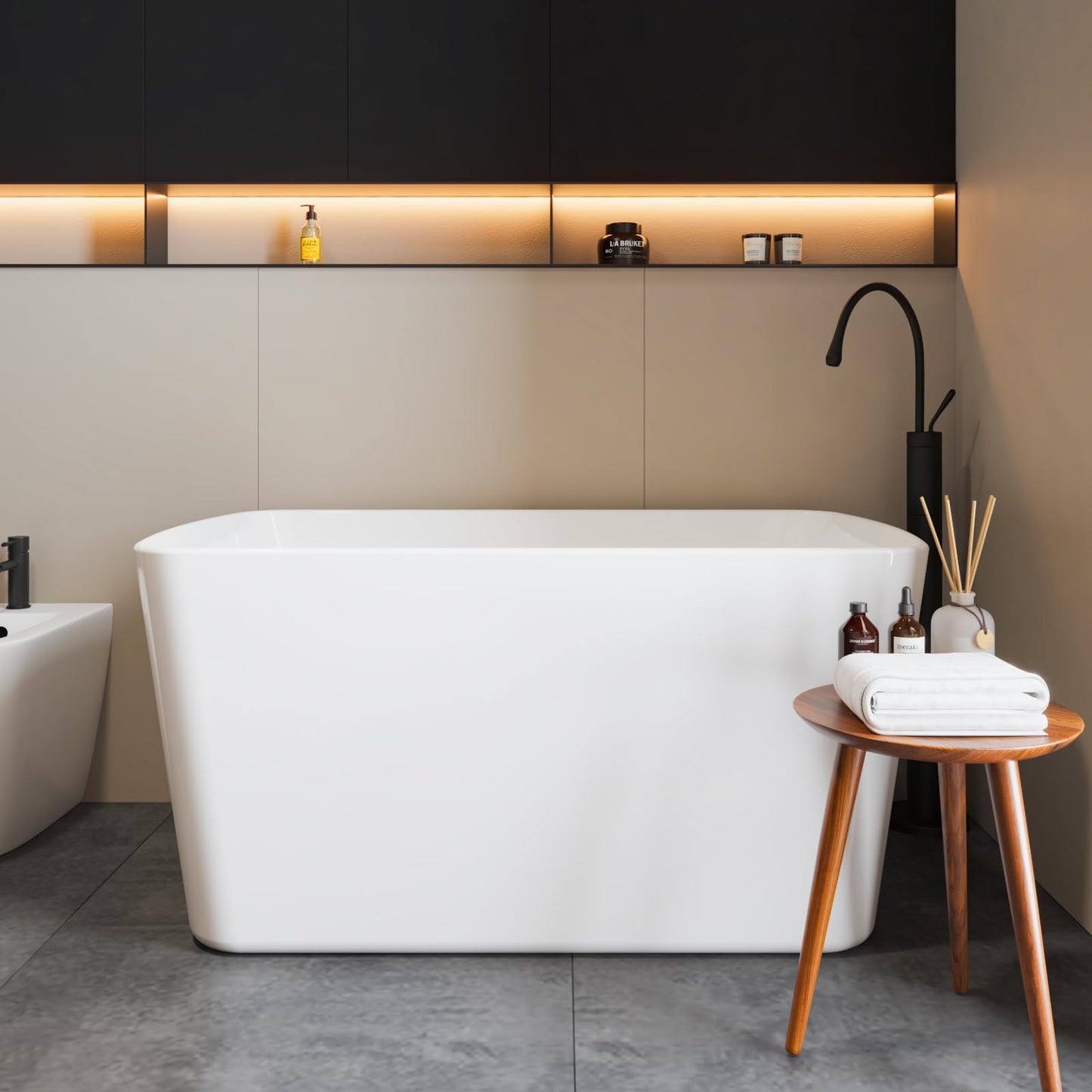 59" Freestanding Tub - White