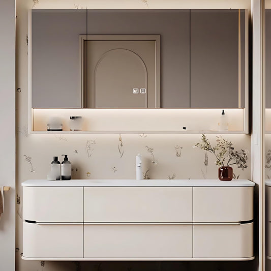 58" White Bathroom Cabinet