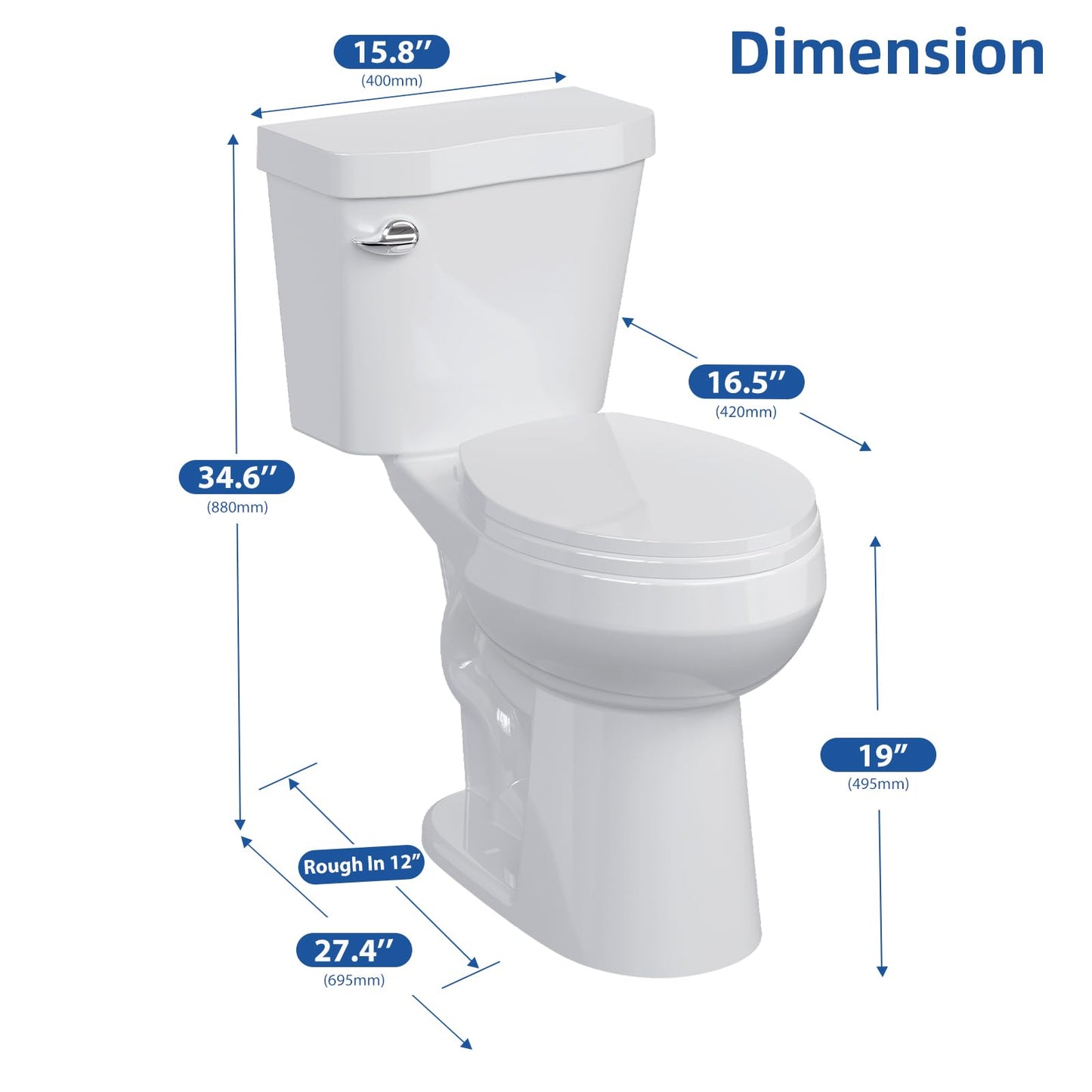 2-Piece ADA Toilet – 1.28 GPF