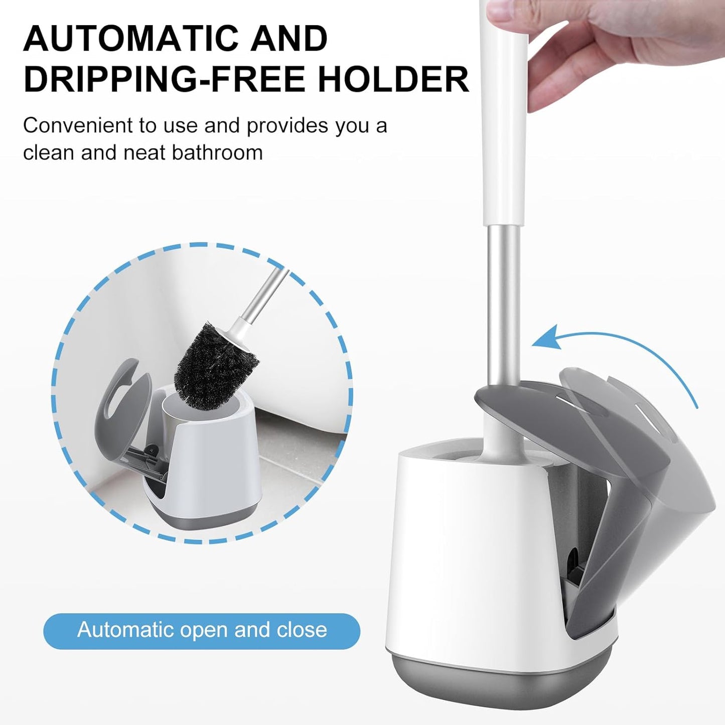 SetSail Toilet Brush – White & Grey
