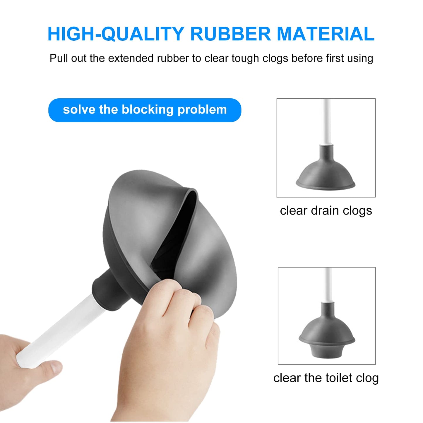 SetSail Toilet Brush & Plunger Combo, Black