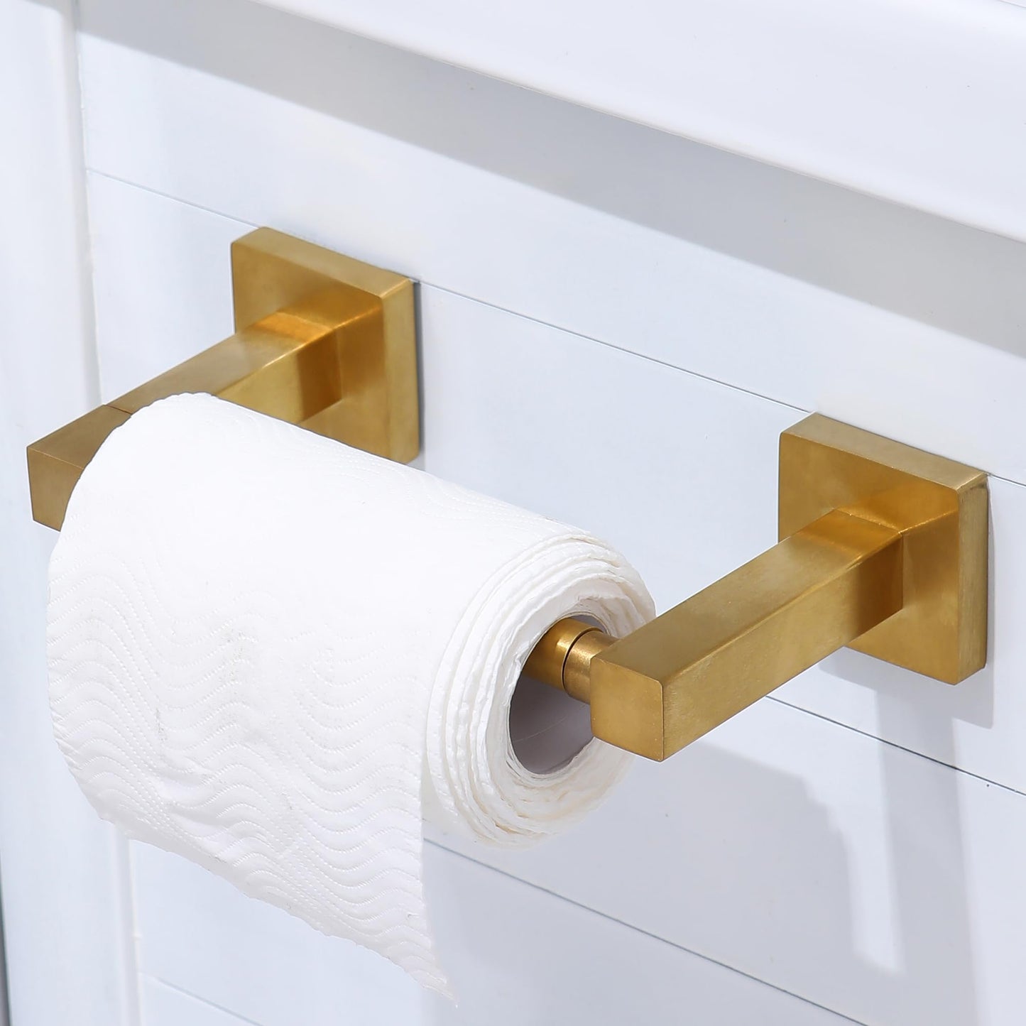 Brushed Gold Wall-Mount Toilet Paper Holder