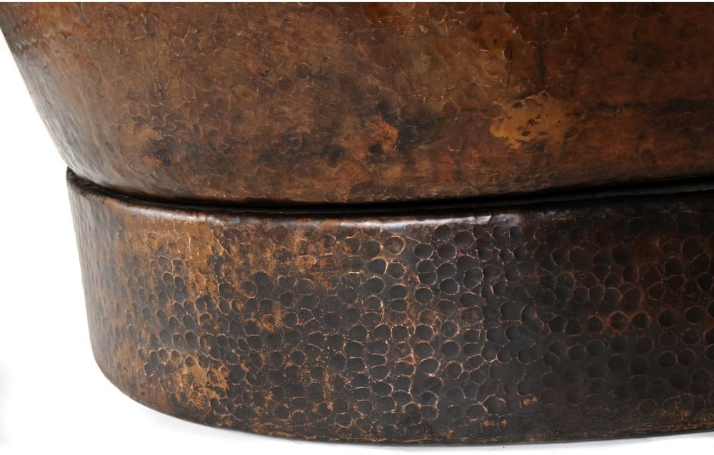 72" Hammered Copper Bathtub