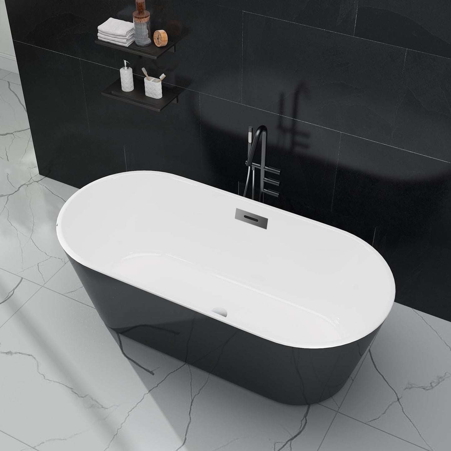 59" Freestanding Tub - White