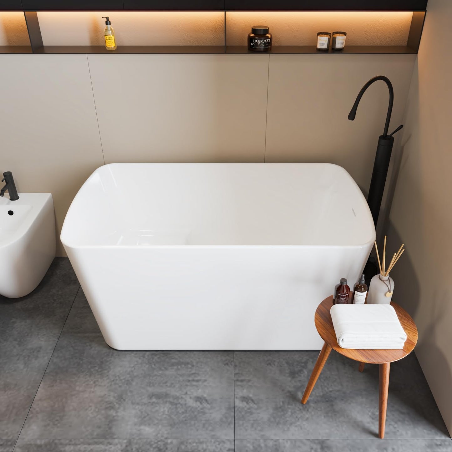 59" Freestanding Tub - White