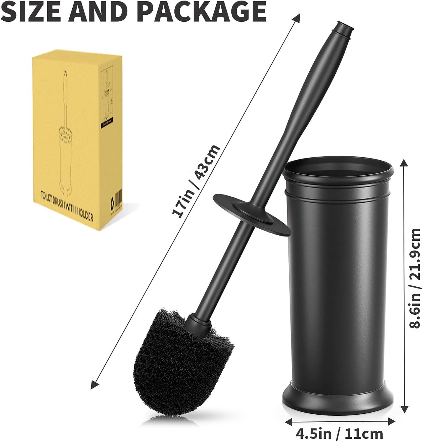 UPTRONIC Toilet Brush Set – Black
