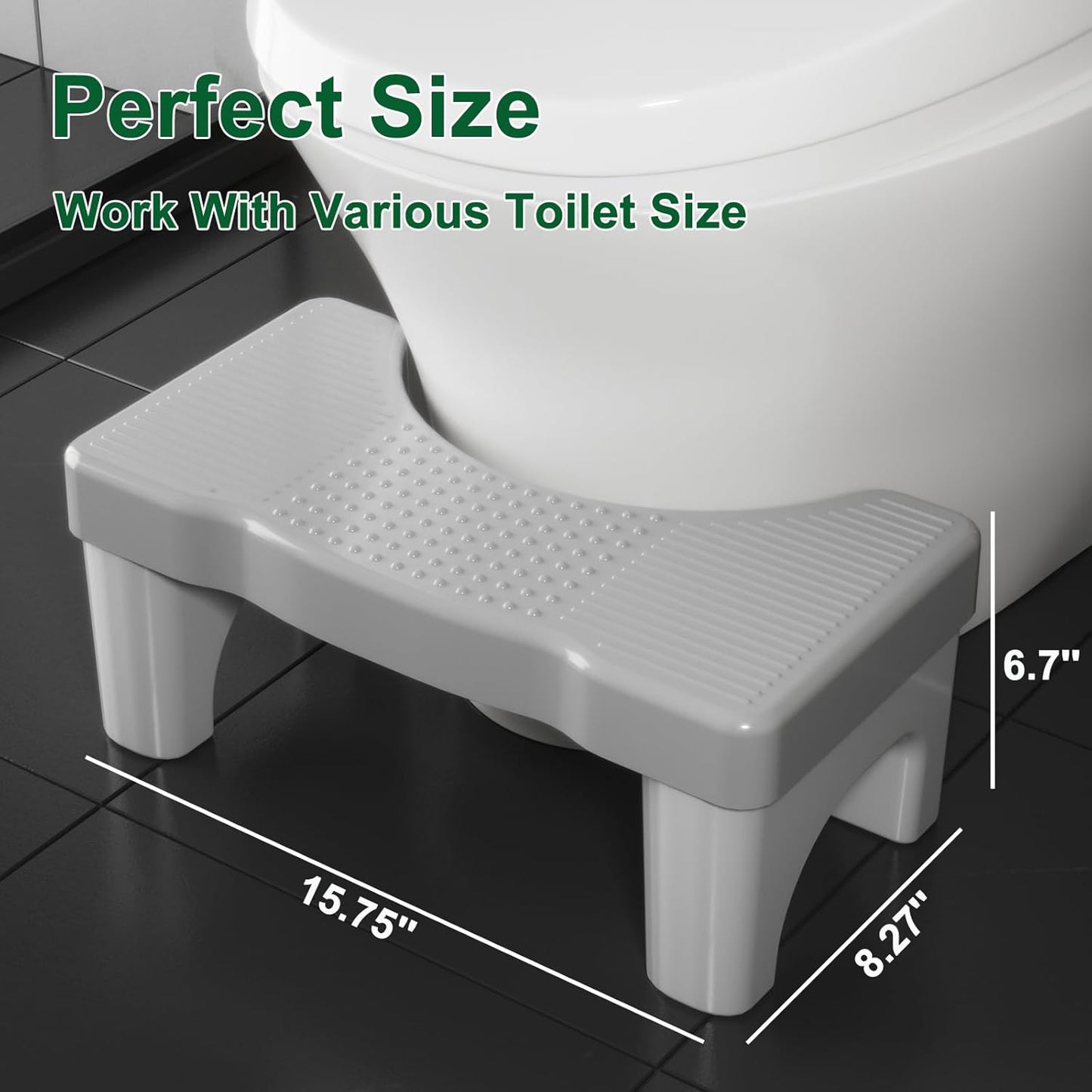 Squat Toilet Stool – Non-Slip