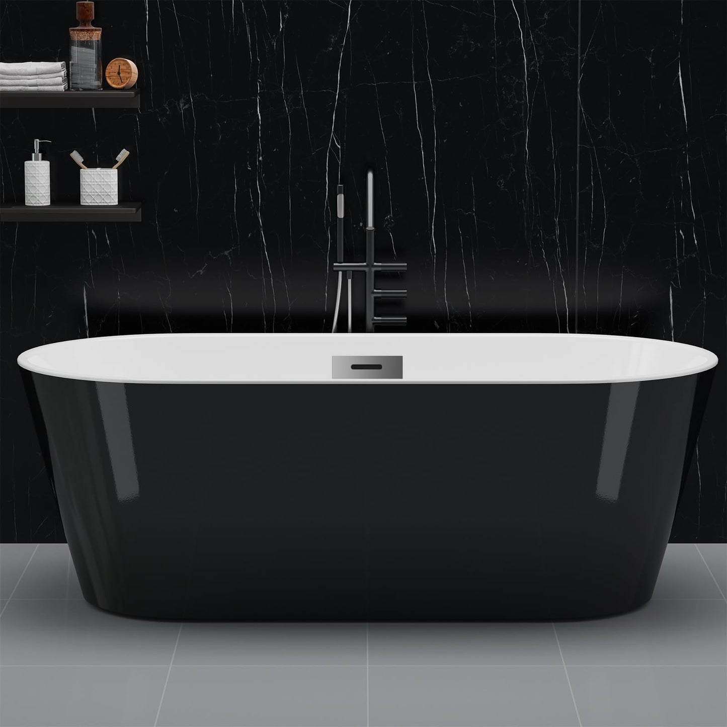 59" Freestanding Tub - White