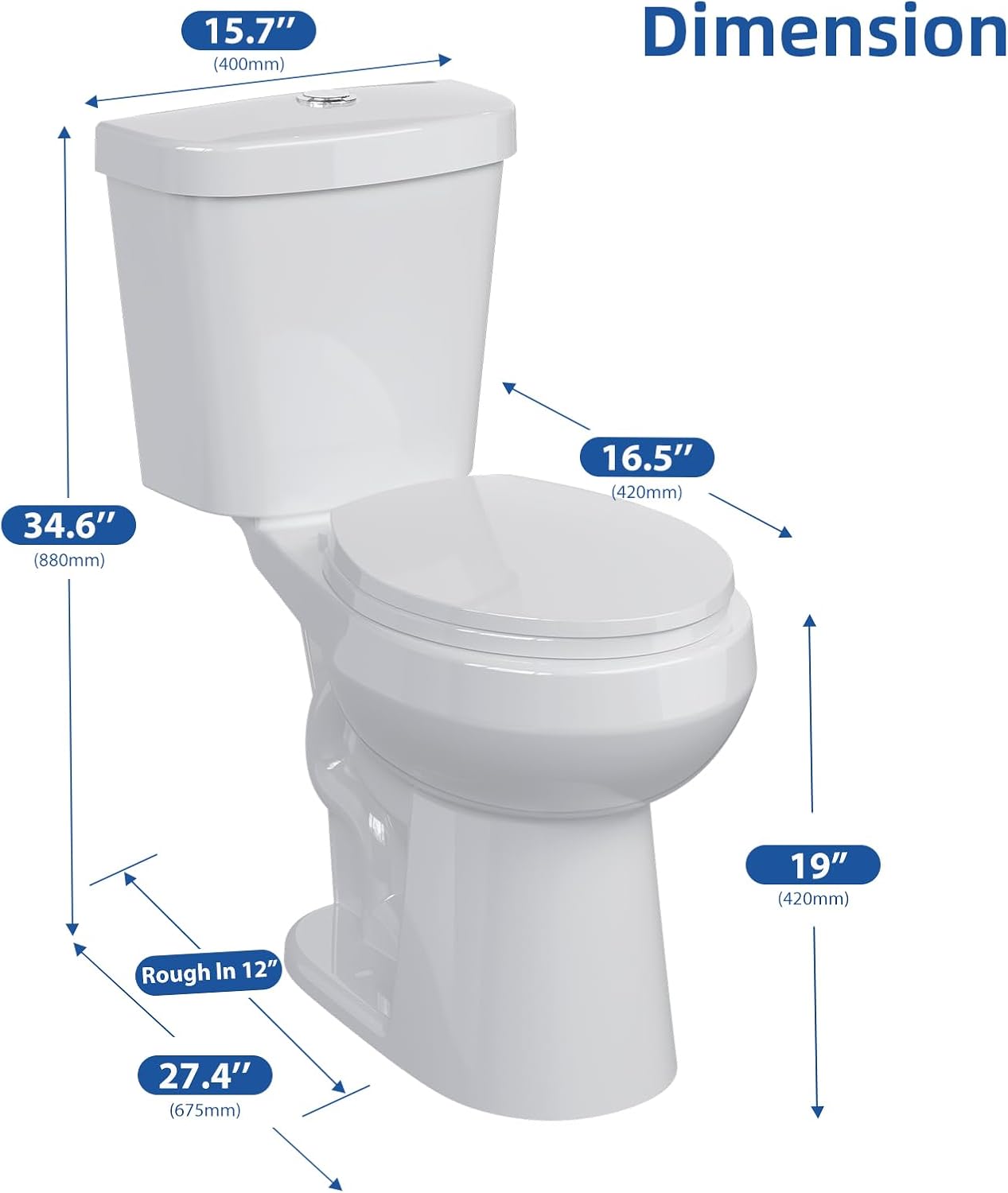 2-Piece ADA Toilet – 1.28 GPF