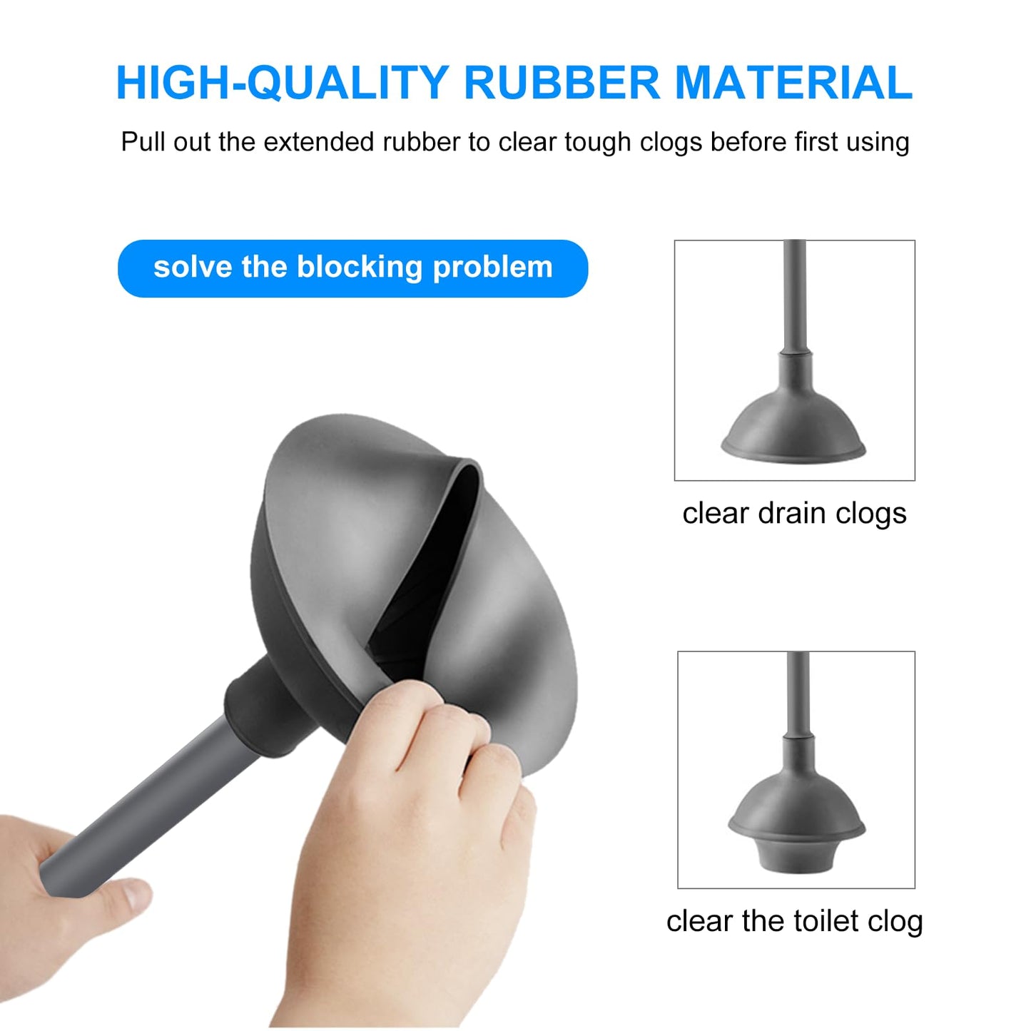 SetSail Toilet Brush & Plunger Combo, Black