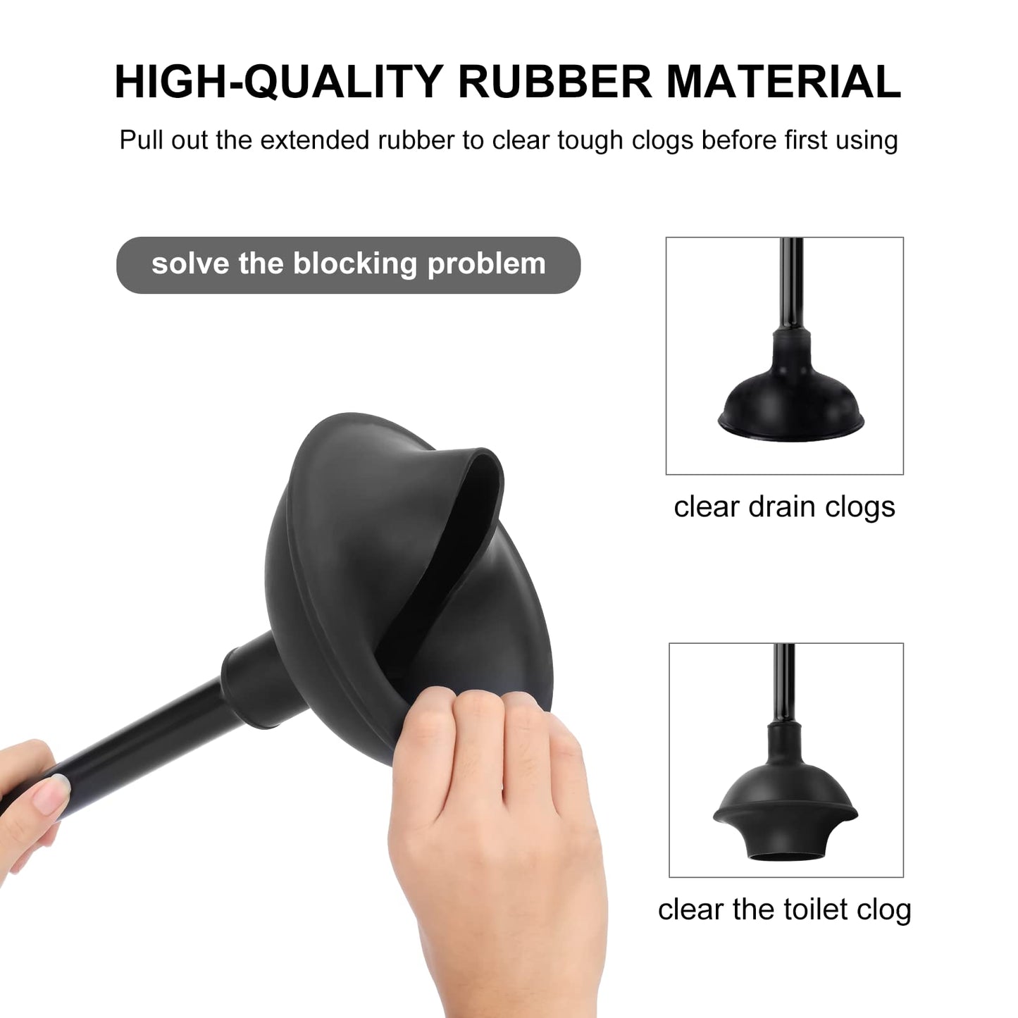 SetSail Toilet Brush & Plunger Combo, Black