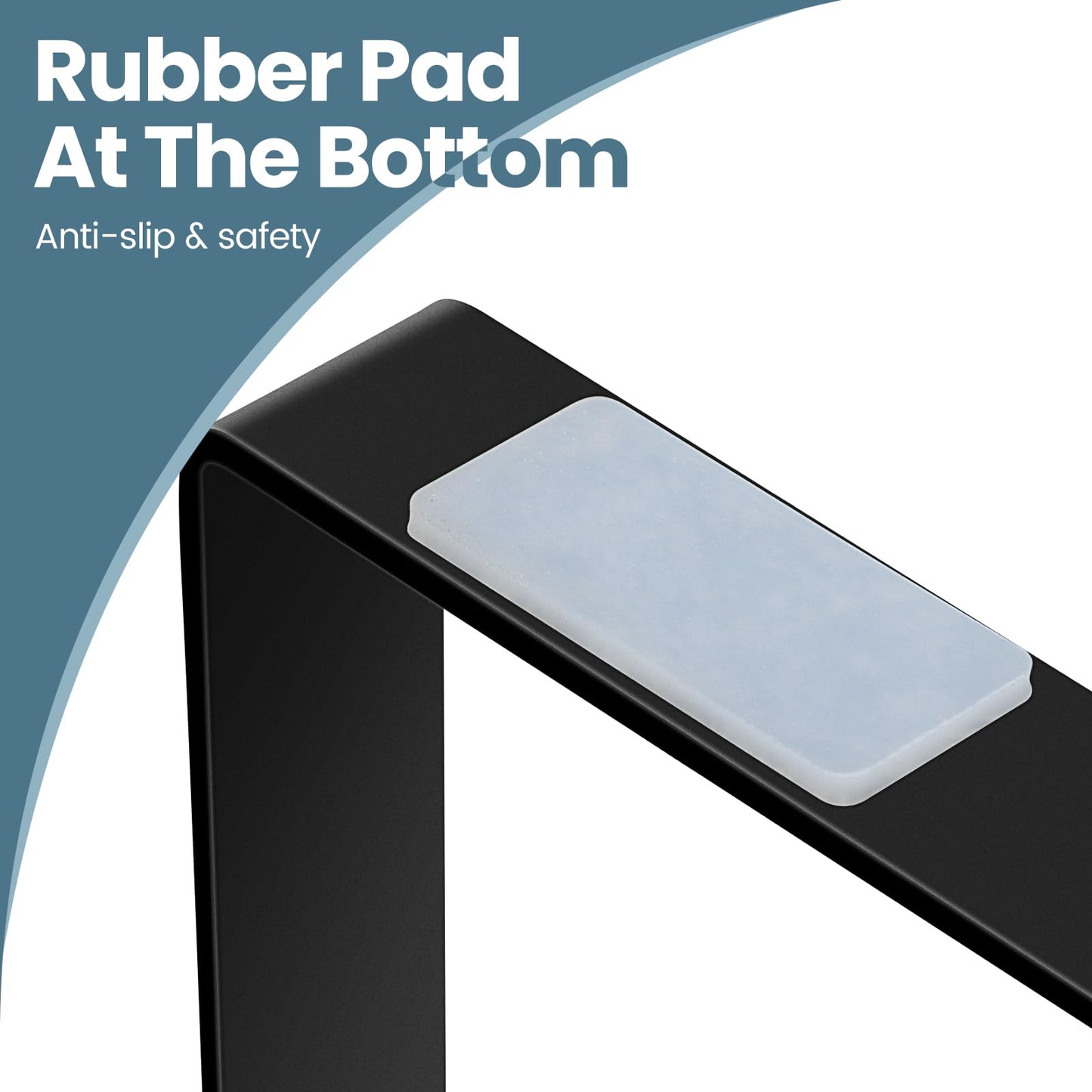 Black Bamboo Toilet Stool – Anti-Slip