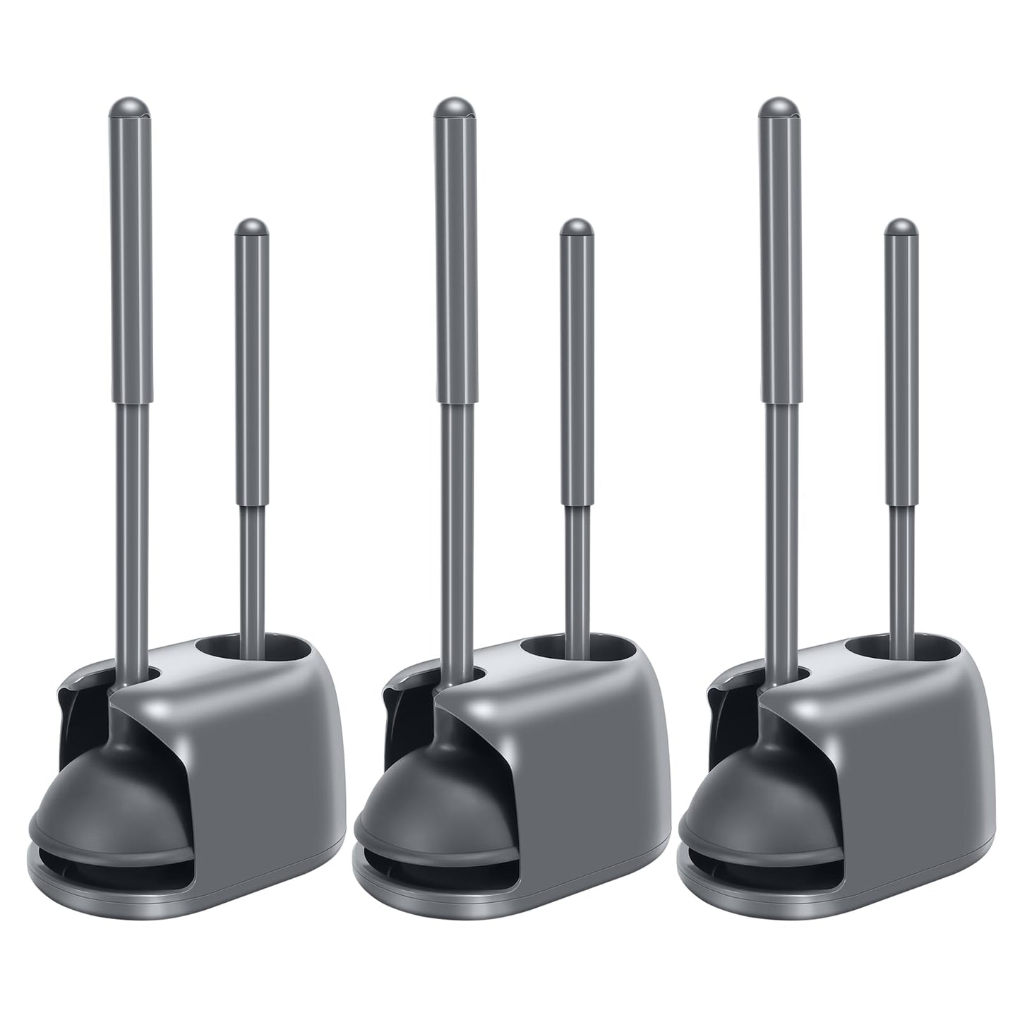 SetSail Toilet Brush & Plunger Combo, Black