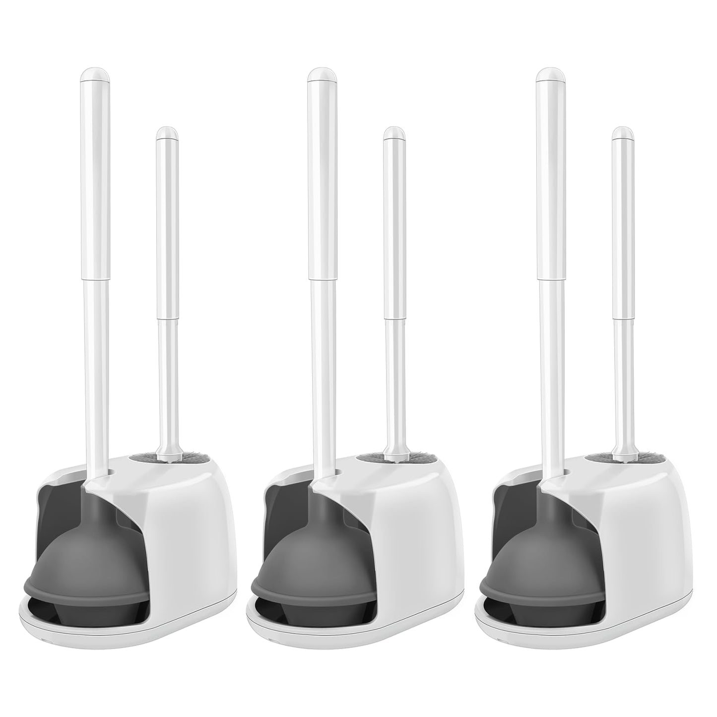 SetSail Toilet Brush & Plunger Combo, Black