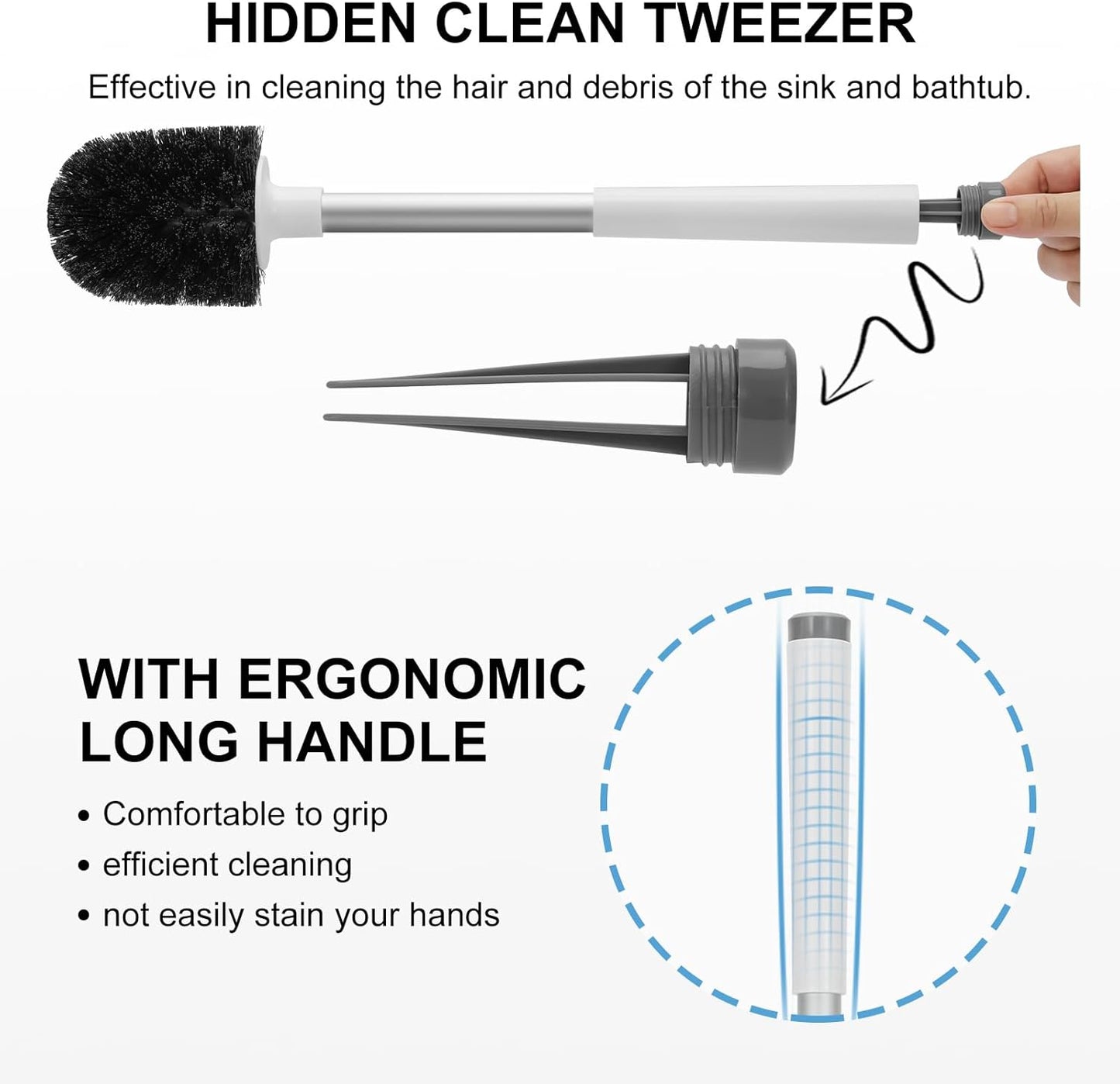 SetSail Toilet Brush – White & Grey