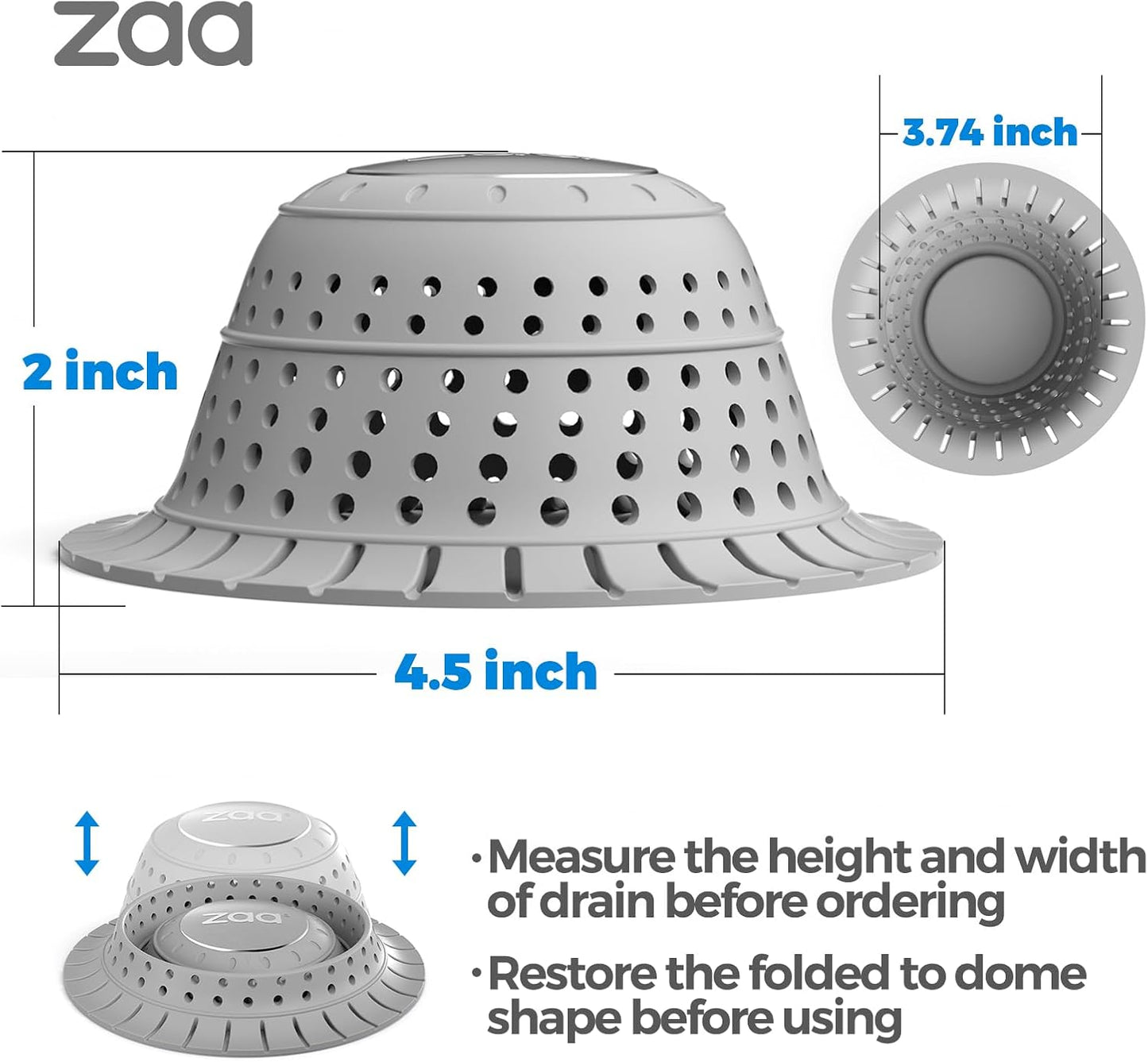 zaa Silicone Bathtub Hair Catcher