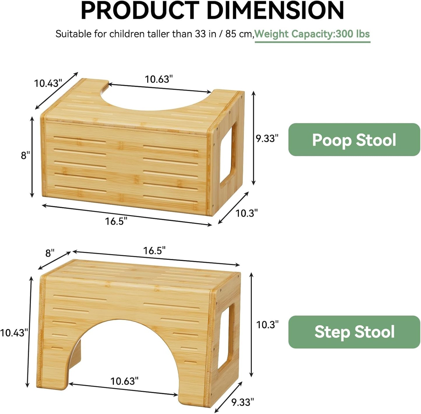 Toddler Toilet Stool – 3-in-1, 9"