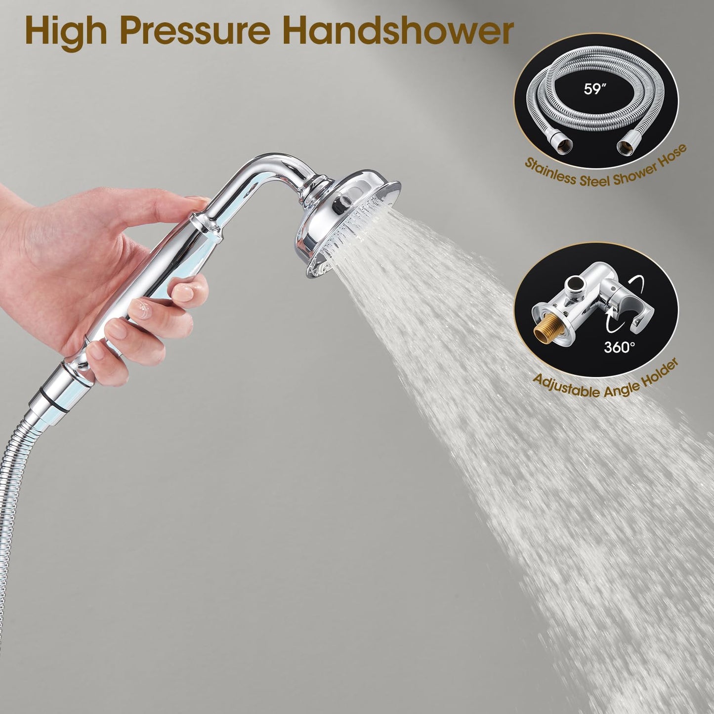 Rain Shower System – Brushed Gold