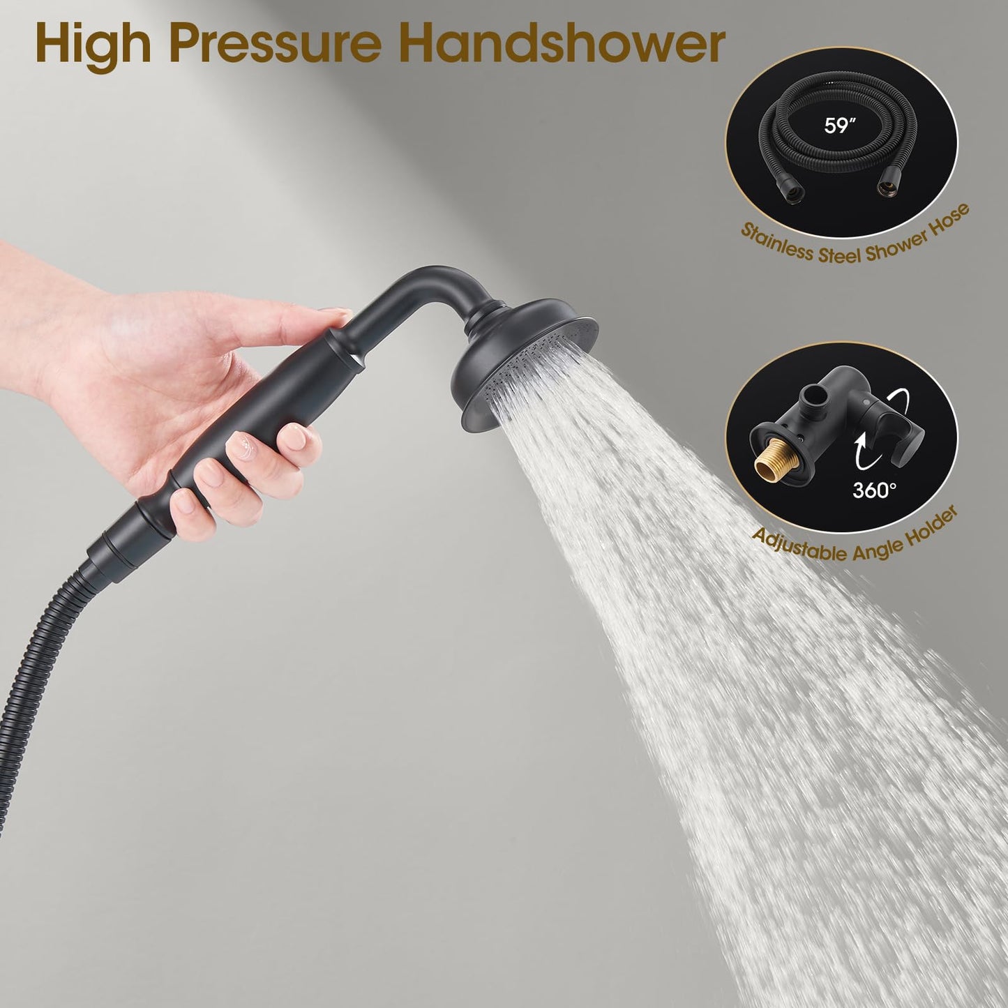 Rain Shower System – Brushed Gold