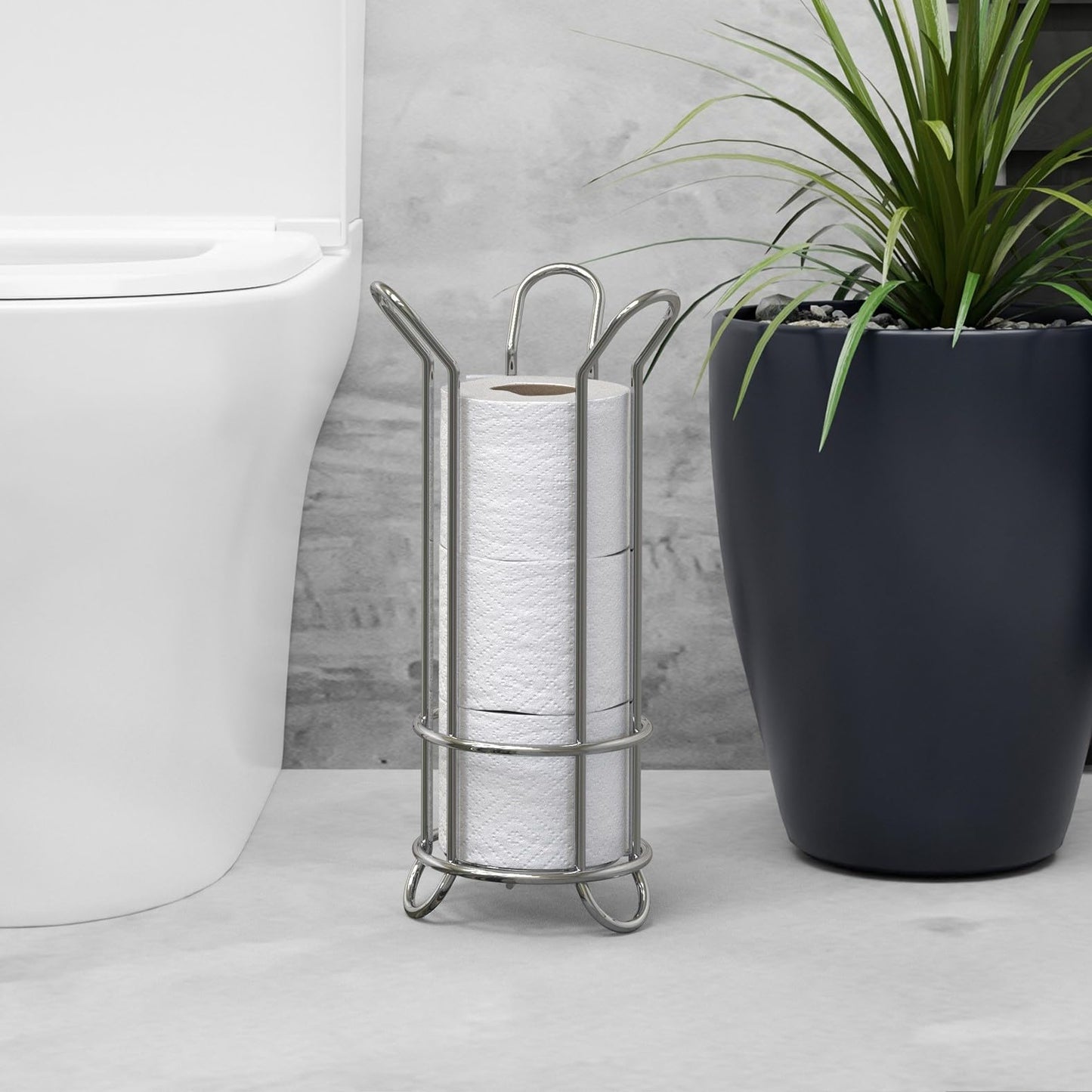 BROOKSTONE Chrome Toilet Paper Holder