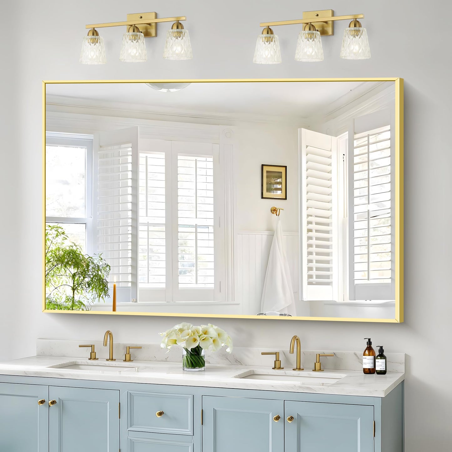 40x48 Black Bathroom Mirror