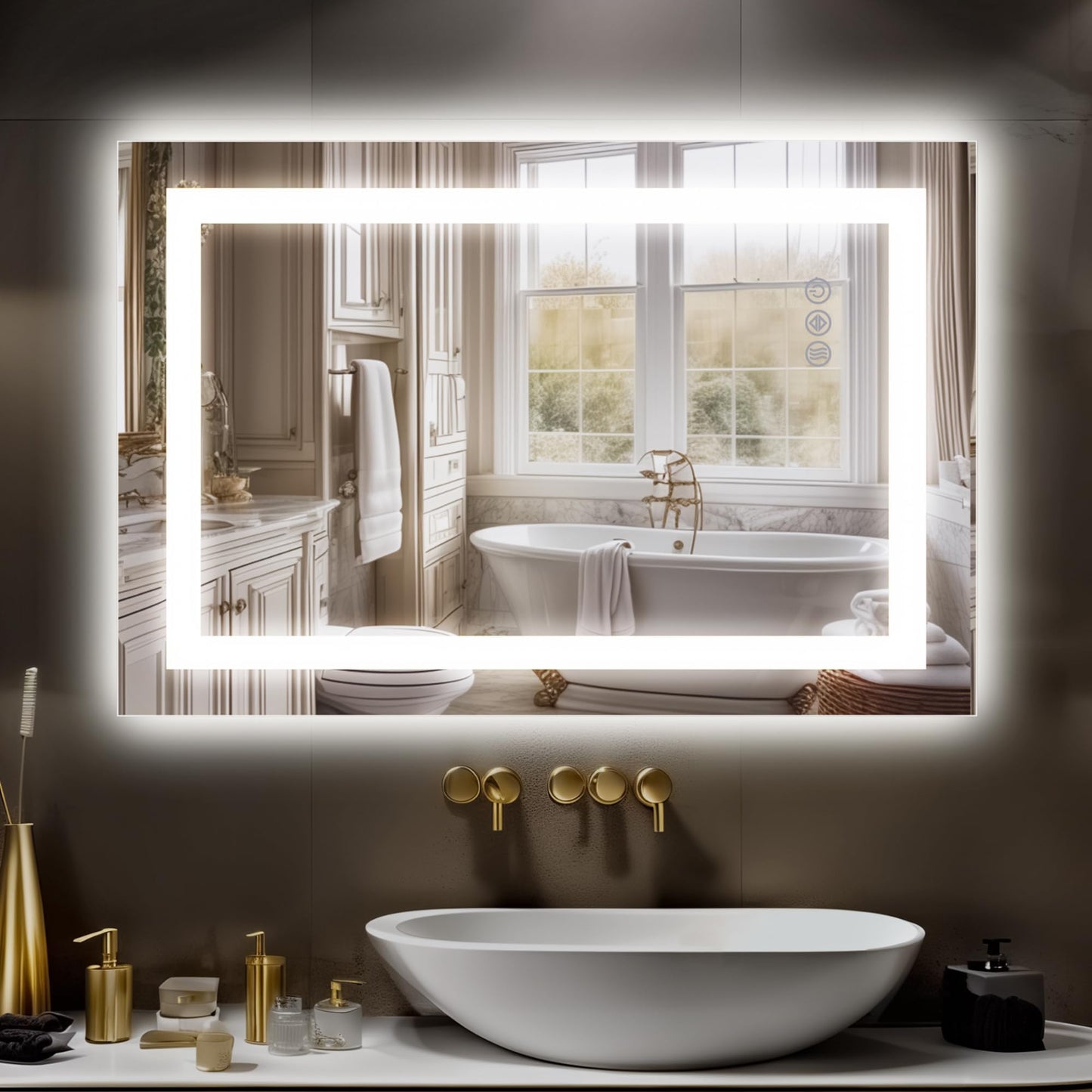 Antok 36x48 LED Bathroom Mirror