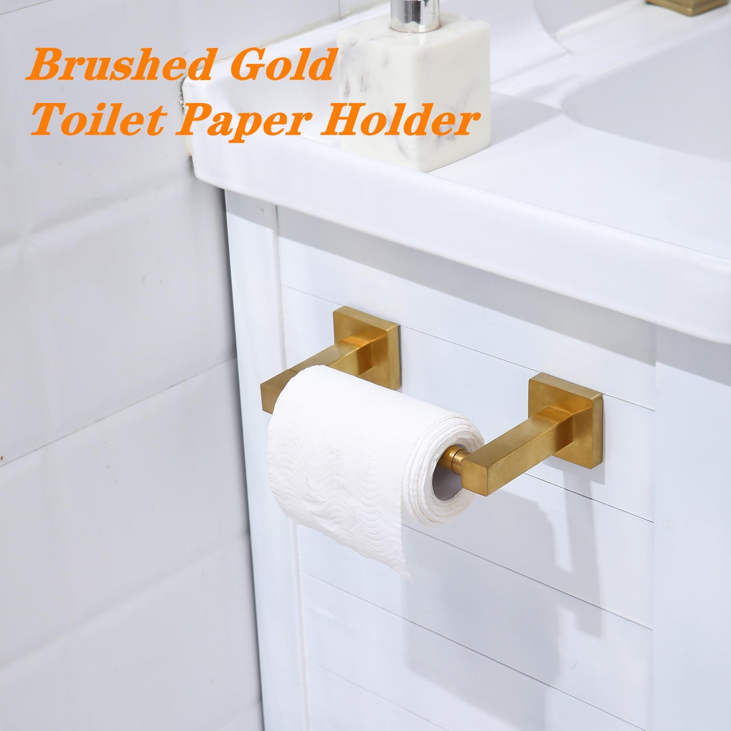 Brushed Gold Wall-Mount Toilet Paper Holder