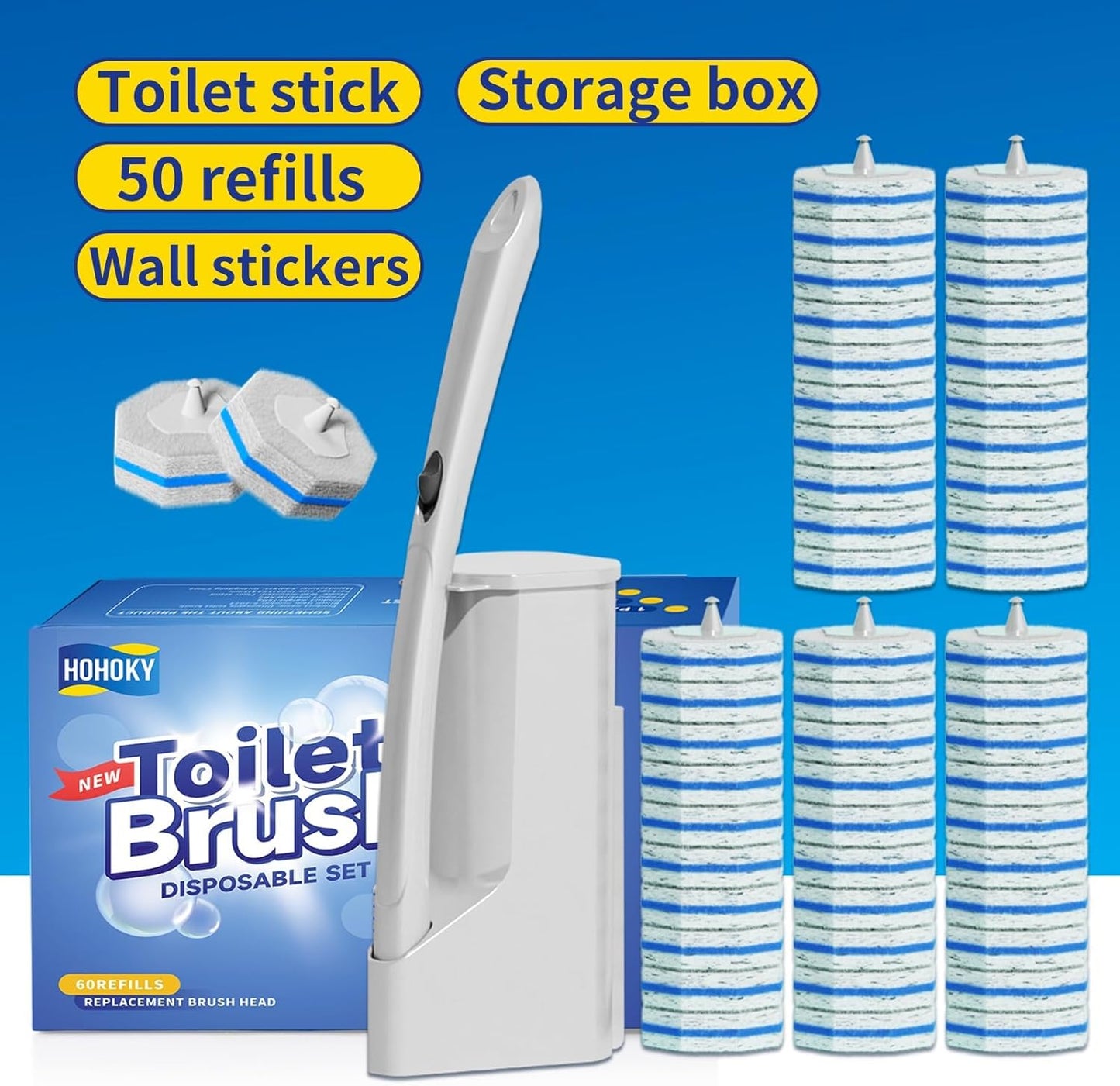 Toilet Brush Kit – 50 Refills