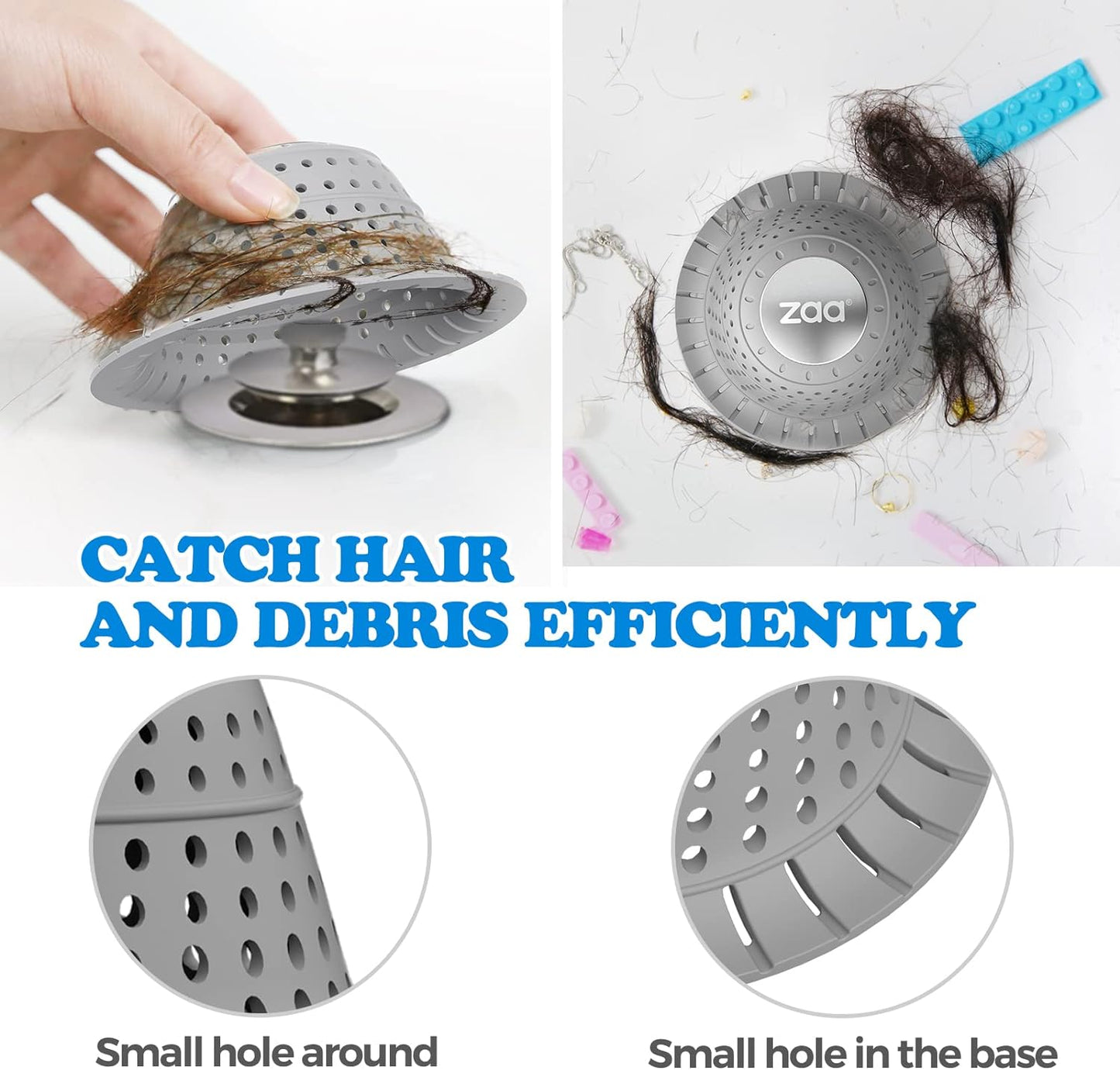 zaa Silicone Bathtub Hair Catcher