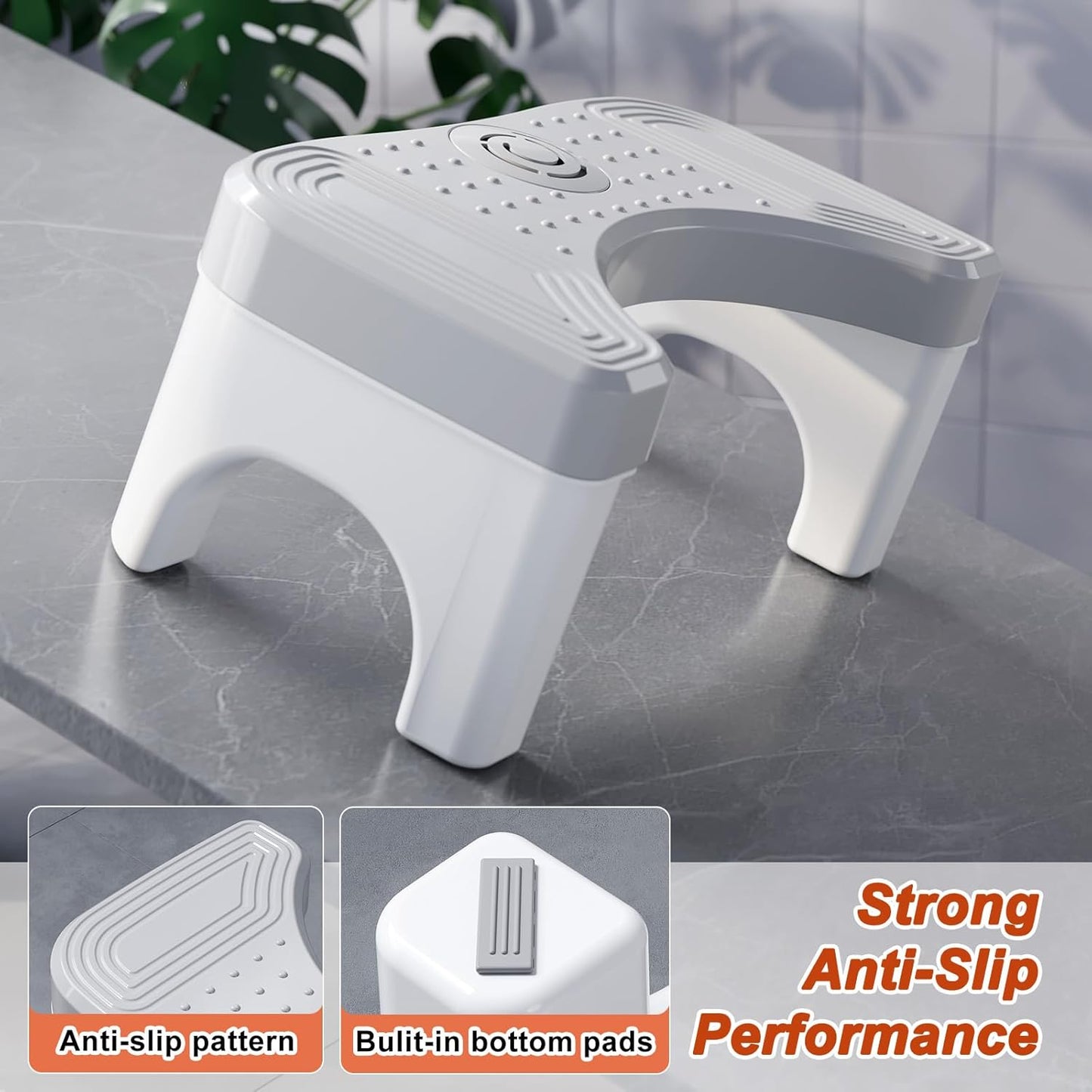 7" Squat Toilet Stool – Non-Slip