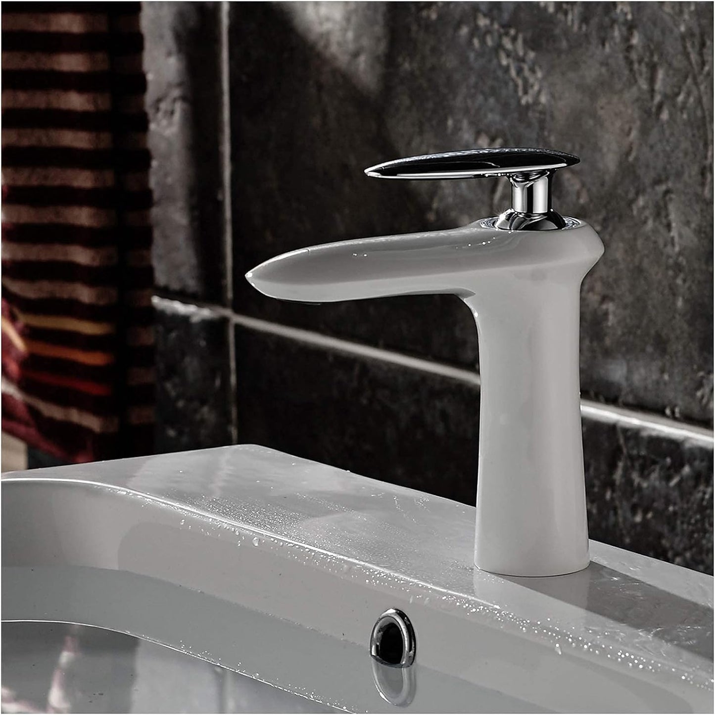 Siamese Round Vessel Sink, White
