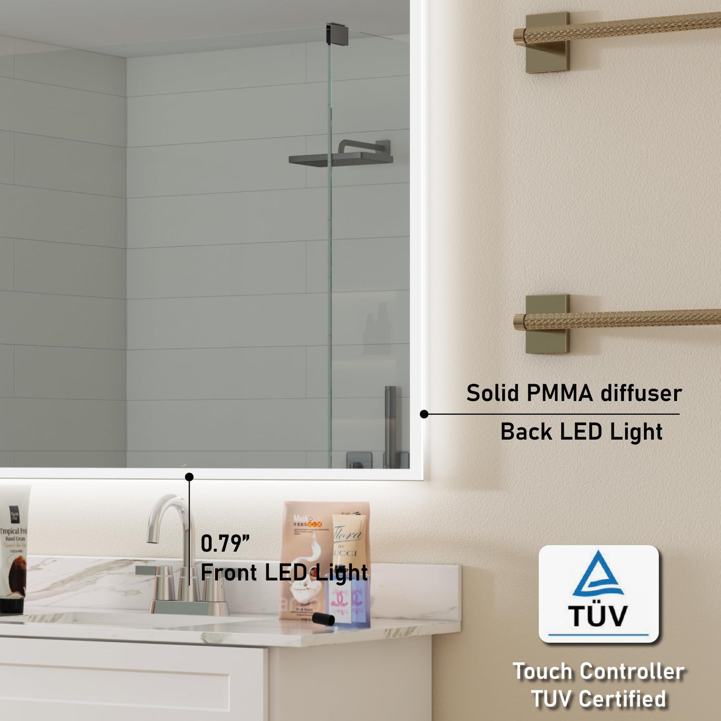 WELLFOR LED Mirror – Anti-Fog