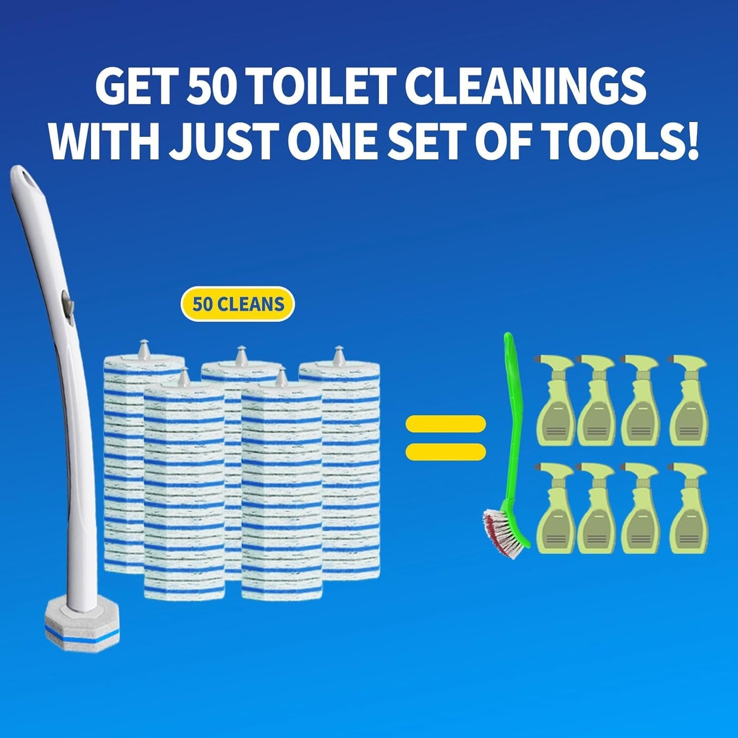 Toilet Brush Kit – 50 Refills