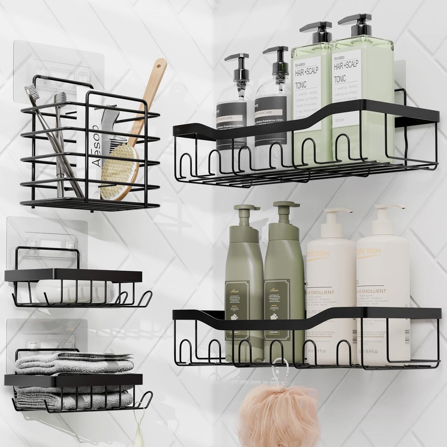Bathroom Accessory Set – 27PC Black