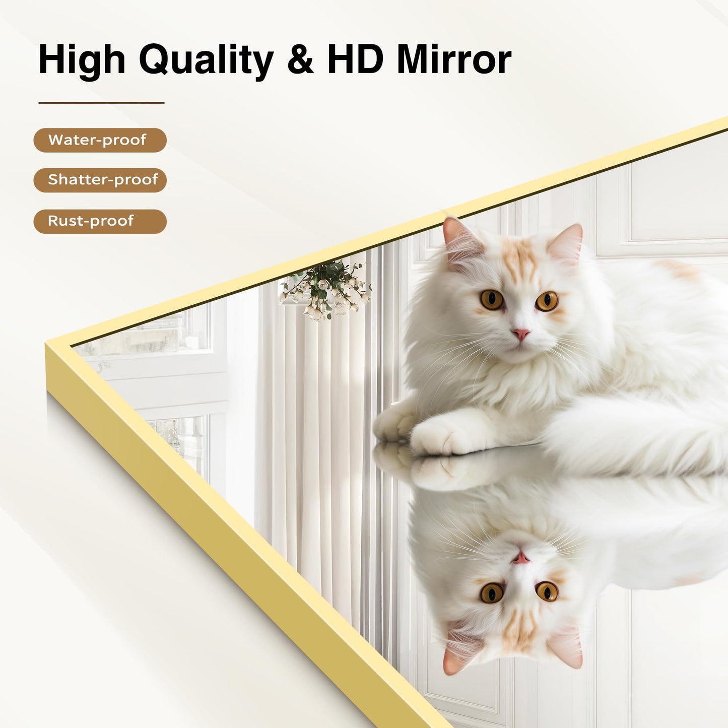 40x48 Black Bathroom Mirror