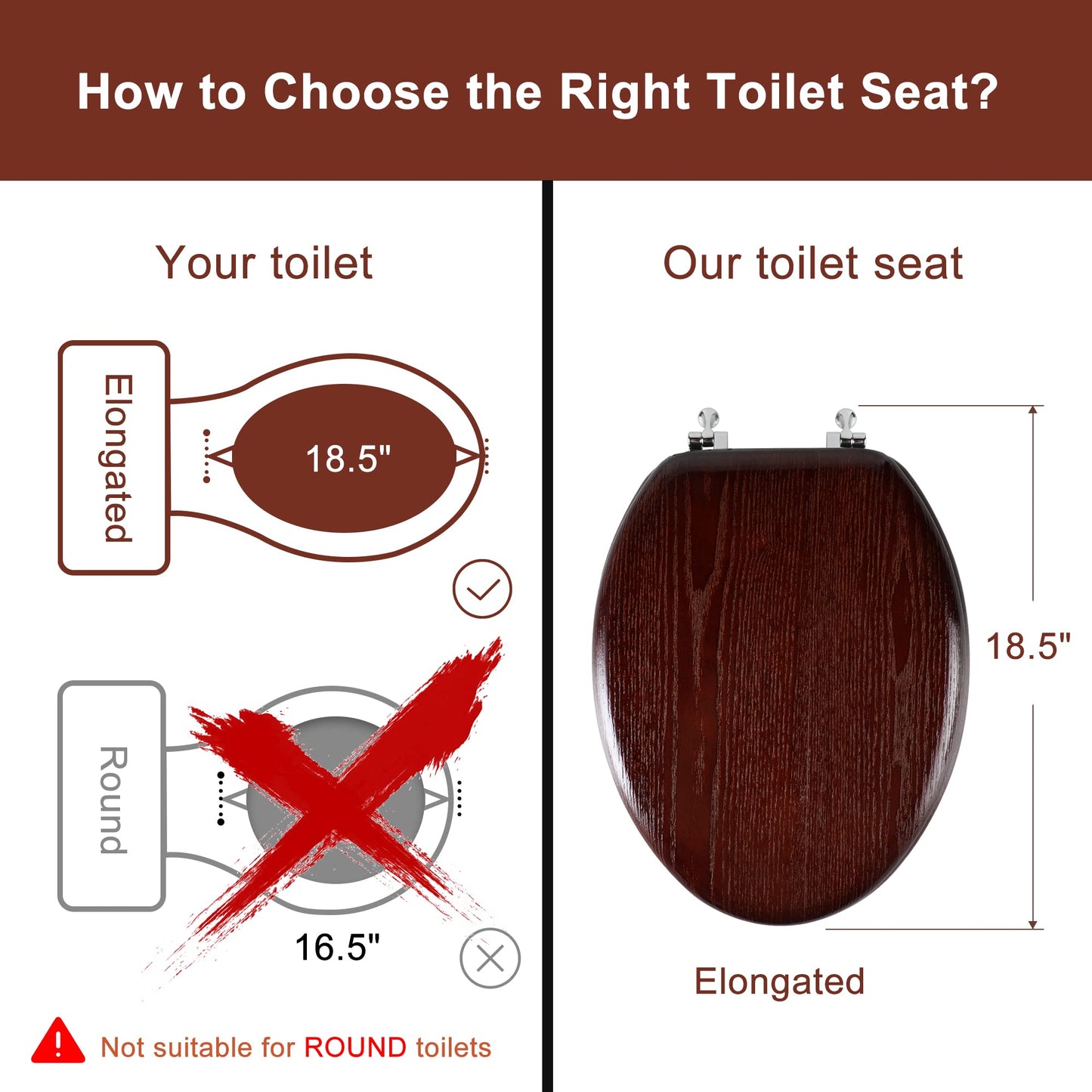 Angel Shield Wood Toilet Seat