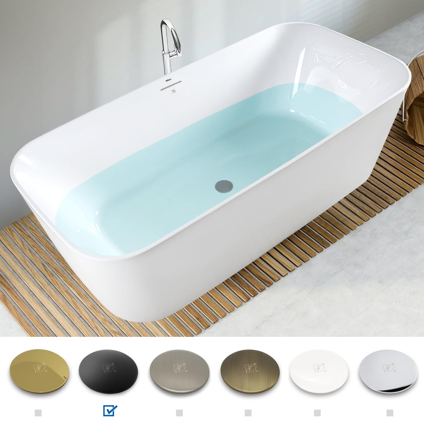 67" FerdY Maui Acrylic Tub