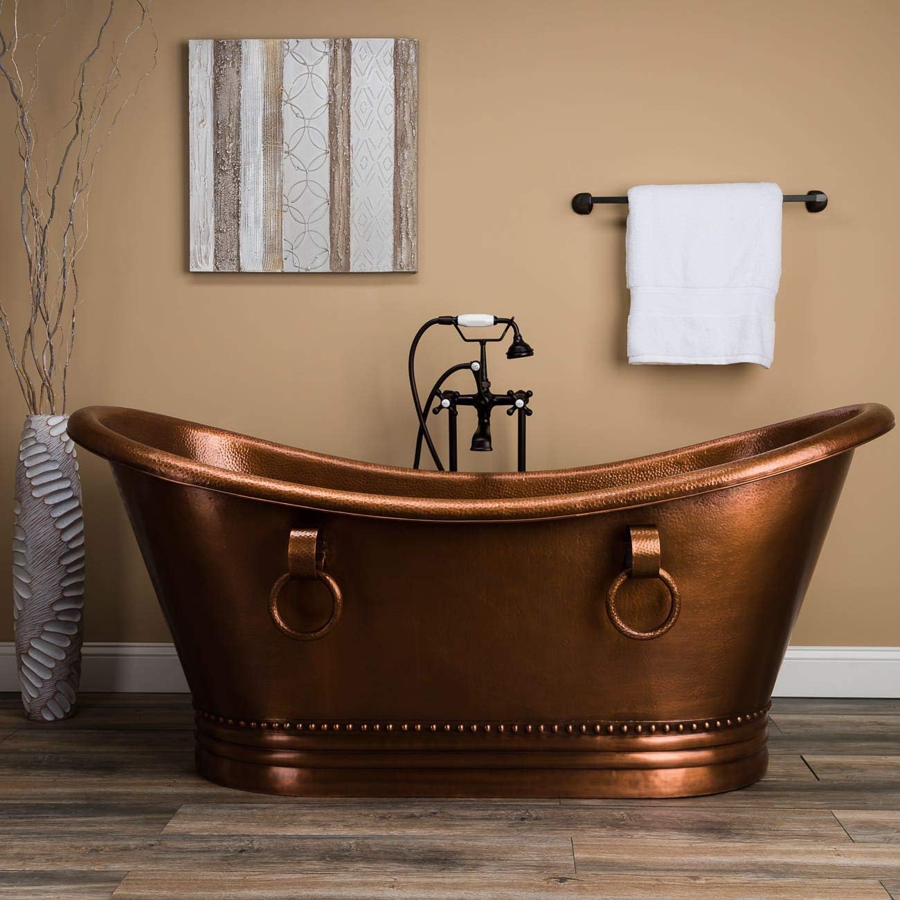 71" Hadley Copper Tub