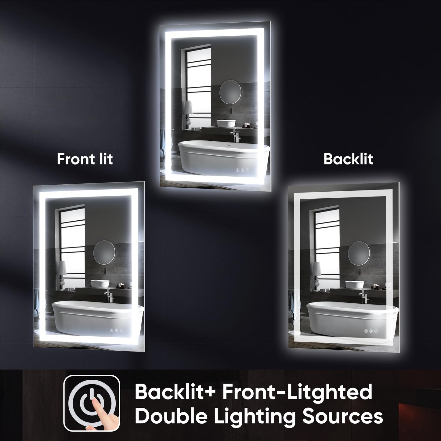 Antok 36x48 LED Bathroom Mirror