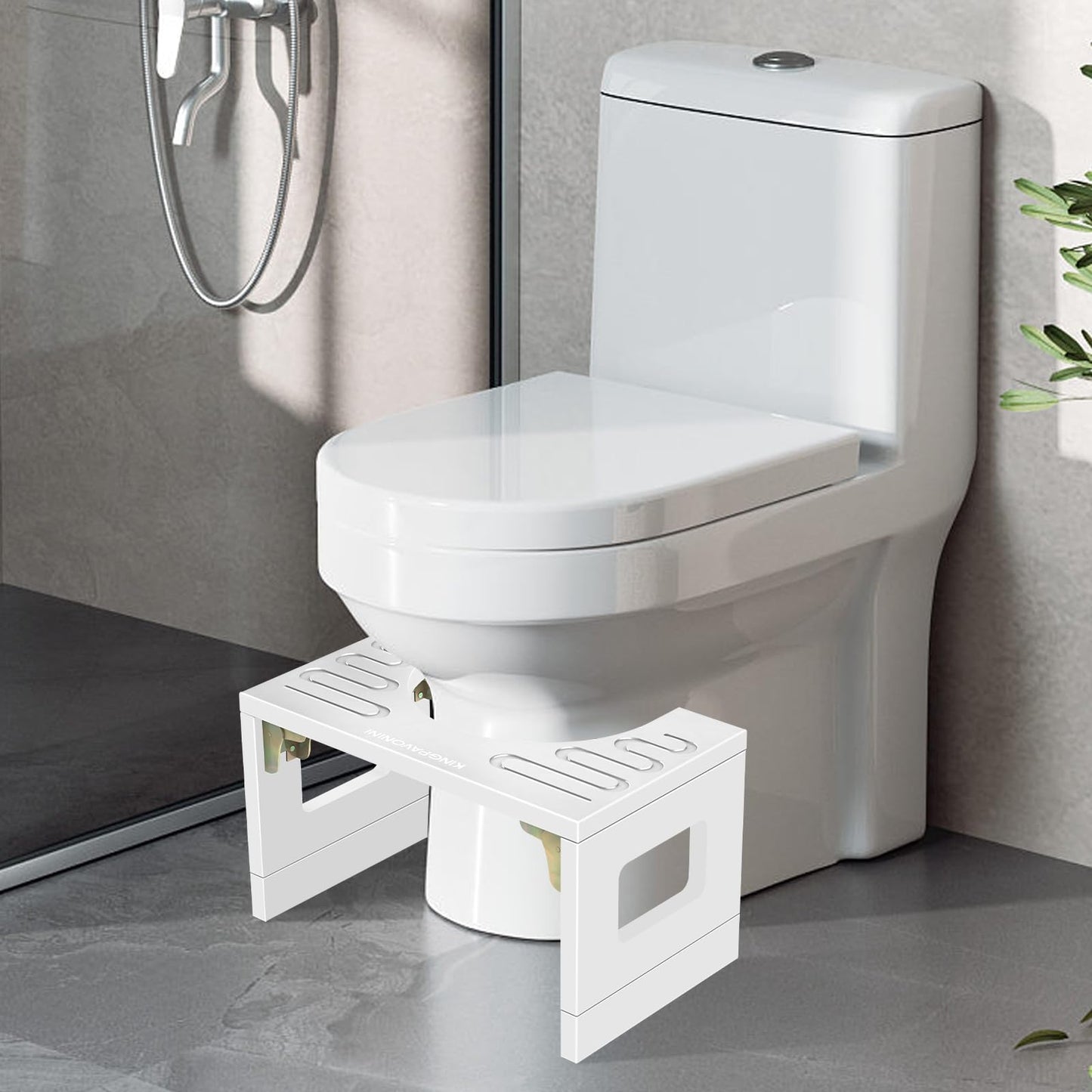 Adjustable Bamboo Toilet Stool – 7"/9"