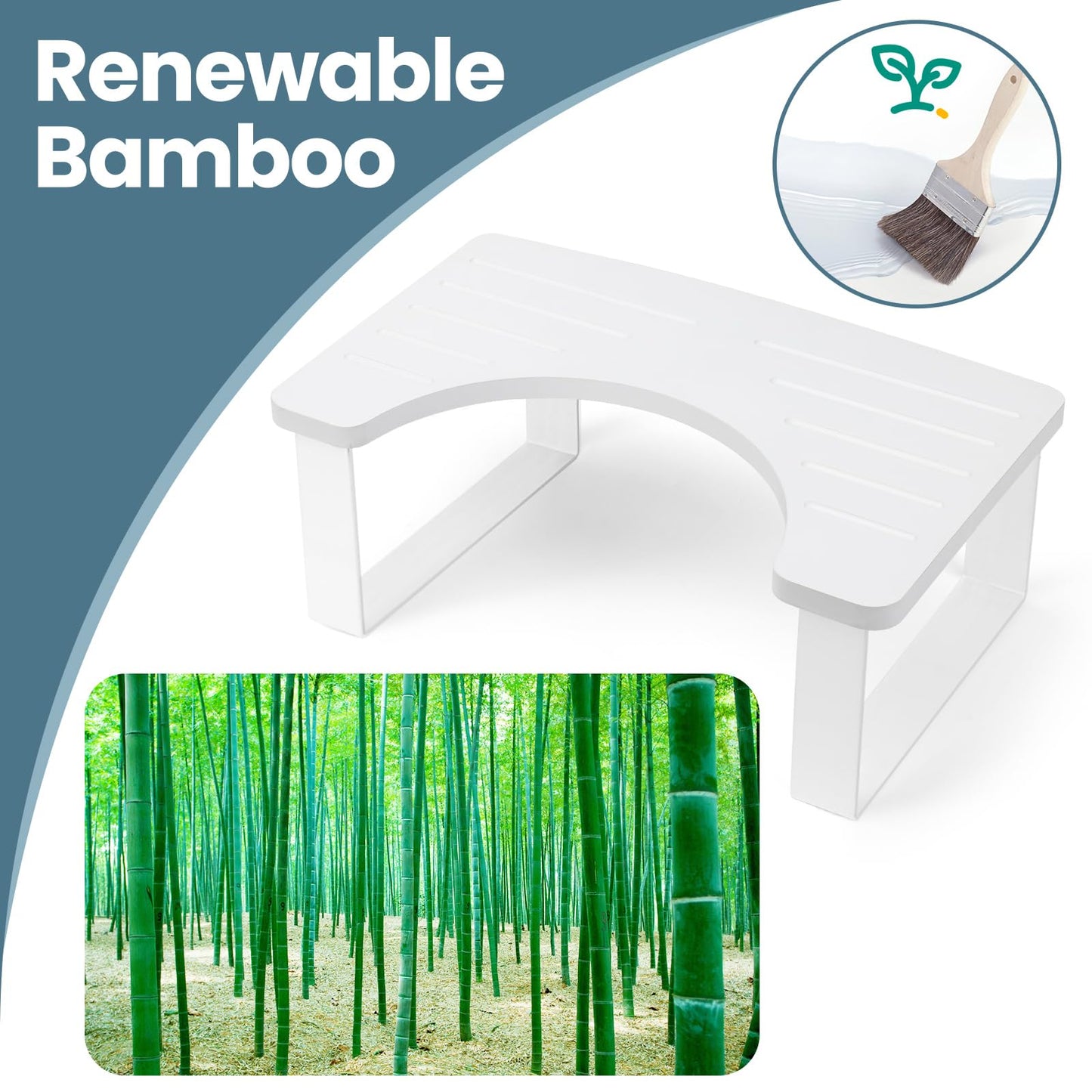 Black Bamboo Toilet Stool – Anti-Slip