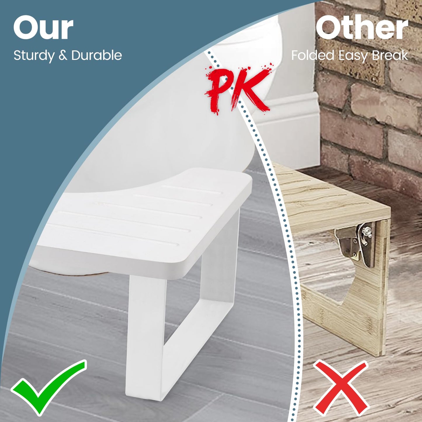Black Bamboo Toilet Stool – Anti-Slip