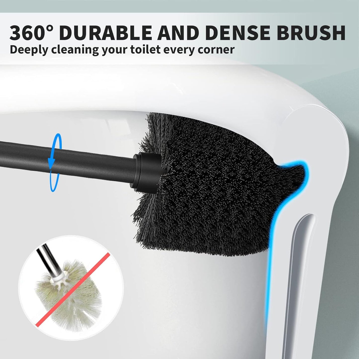 UPTRONIC Toilet Brush Set – Black